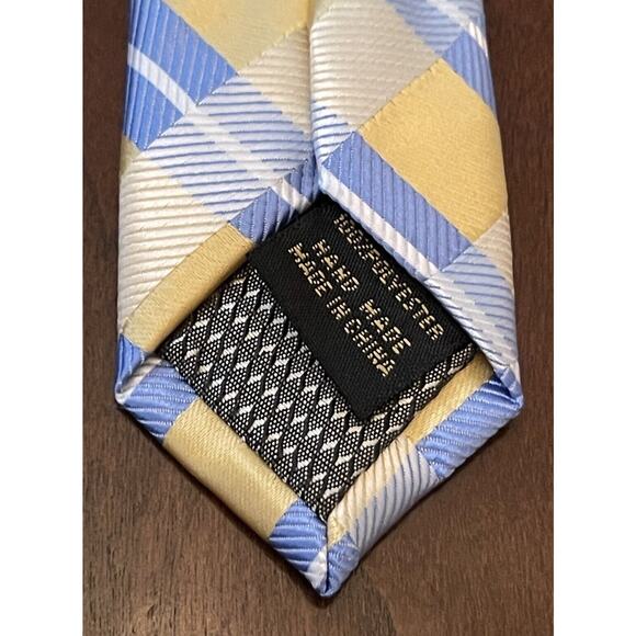 Alexander Julian Colours Gold Blue Hand Made 100% Polyester Made In China - Picture 7 of 9